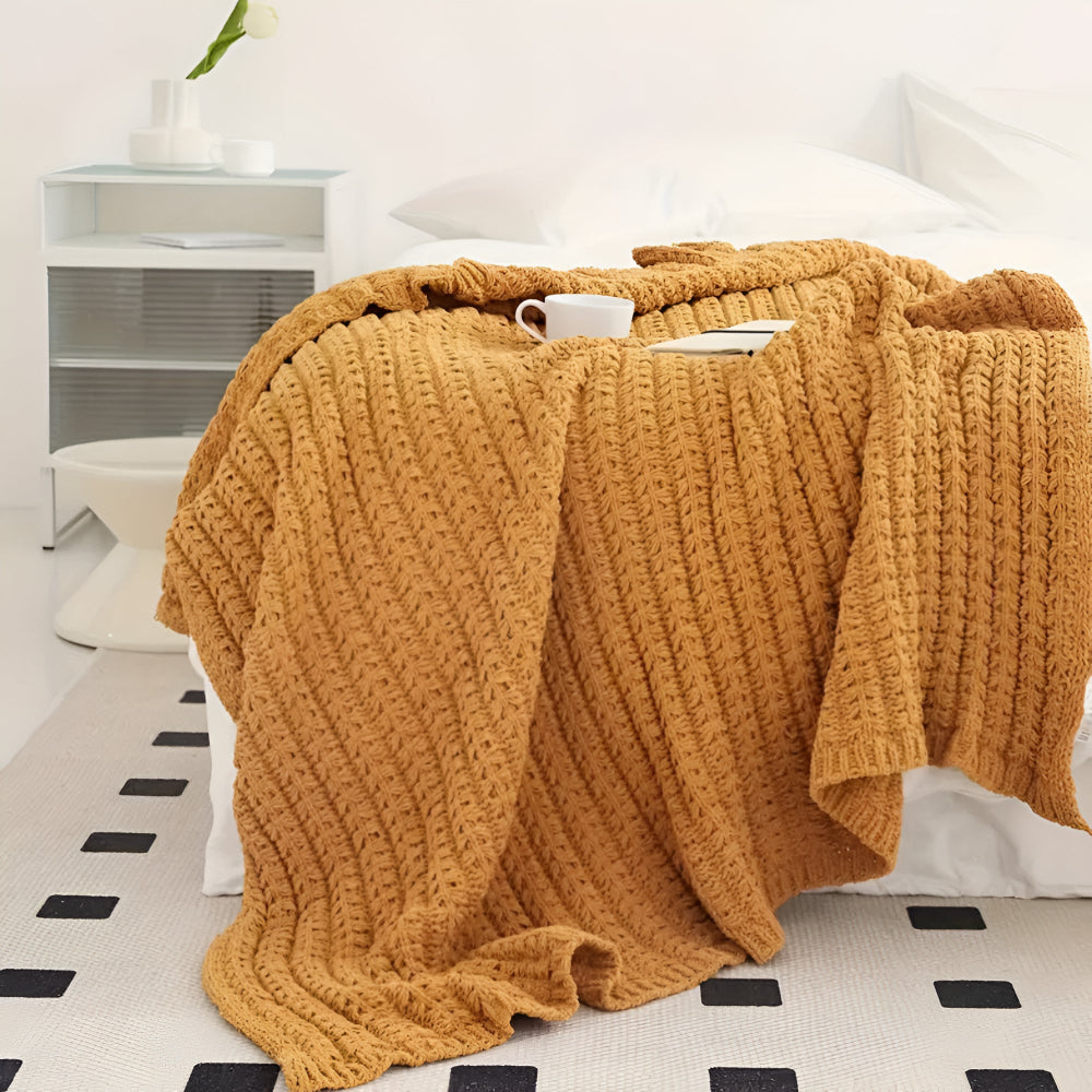 Kuscheldecke Vintage Chunky Knit Gemütlichkeit Mikrofaser-Mix 2