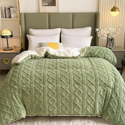 Kuscheldecke für Damen und Herren, Geometrisches Muster, Plüschige Sherpa, Hochwertige Baumwolle 0