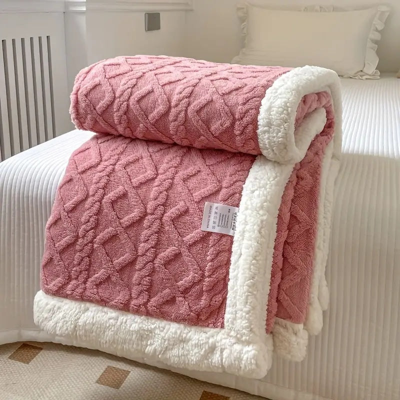 Kuscheldecke für Erwachsene aus Sherpa-Fleece – Bequeme Wolldecke für Gemütlichkeit und Entspannung 7