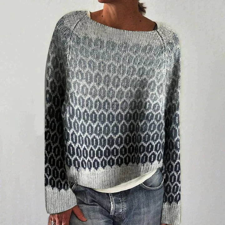 LUNA | Grauer Casual hösttröja
