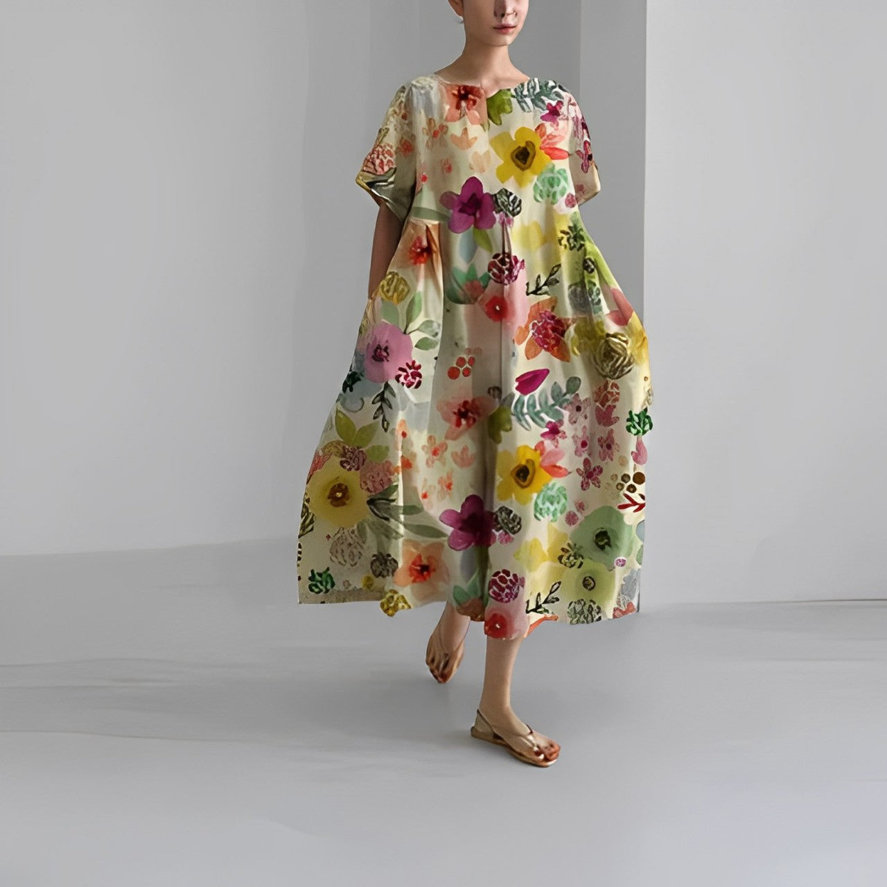 LOTTIE | Boho-blommig klänning