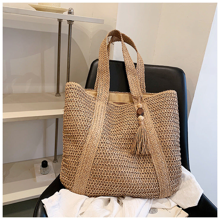 Lässige Strohtasche für Damen – Sommer, vielseitig und leicht 0