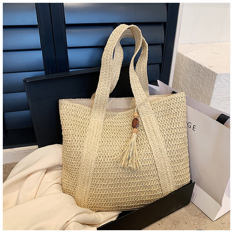 Lässige Strohtasche für Damen – Sommer, vielseitig und leicht 4