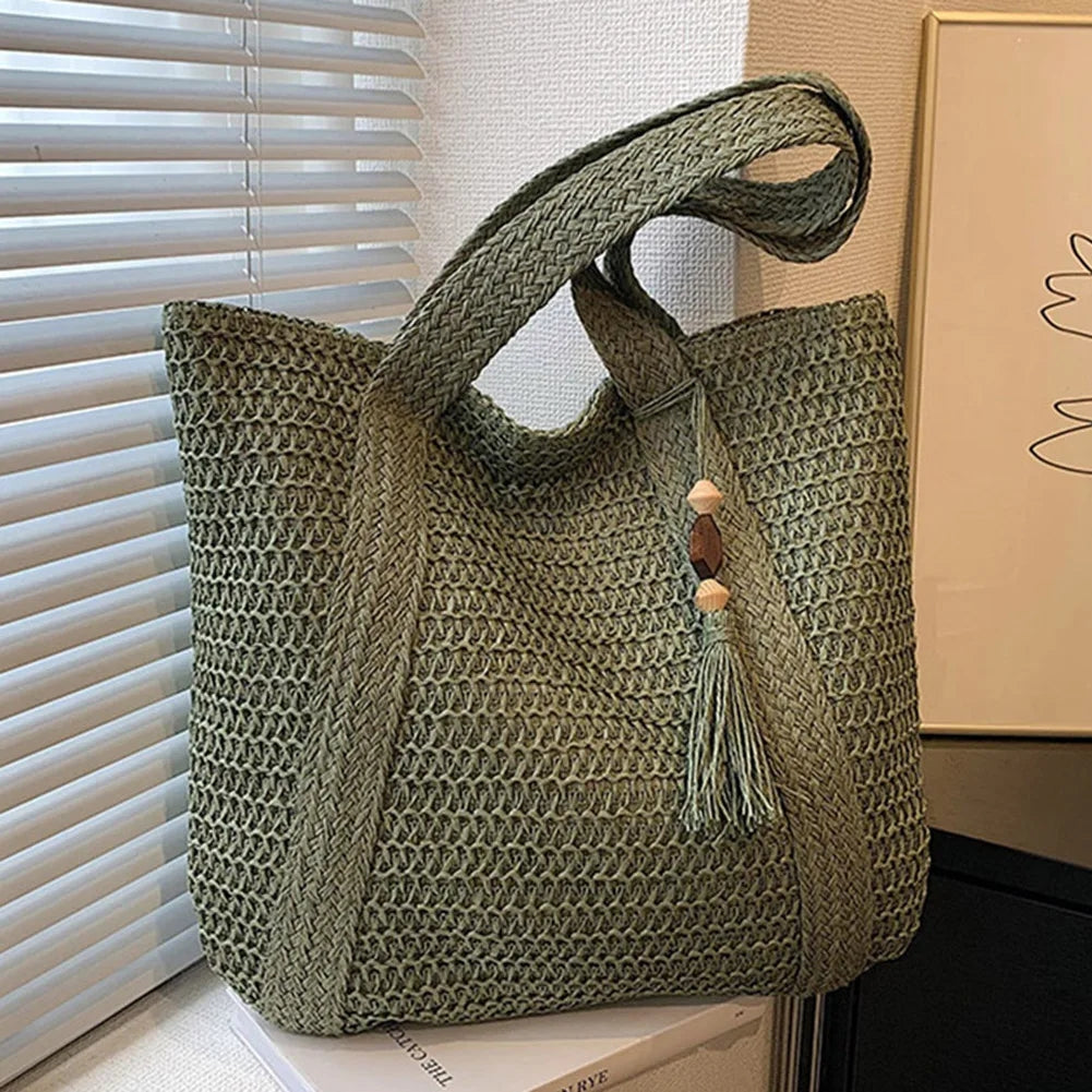 Lässige Strohtasche für Damen – Sommer, vielseitig und leicht 5