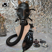 Latex Gasmaske Würgeset Atembeutel 2