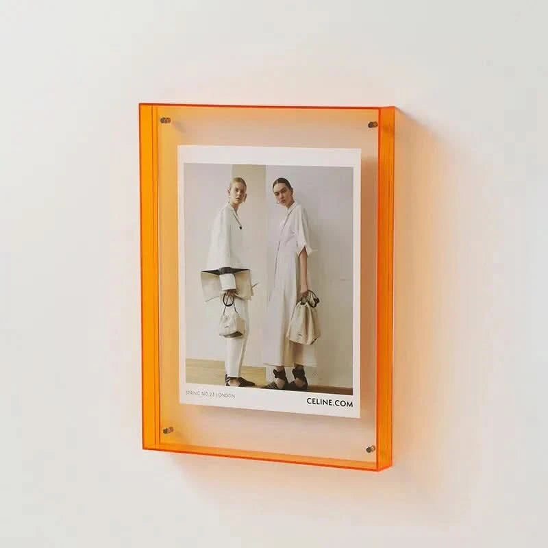 Lebendiger Acryl-Fotorahmen mit farbigen Kanten 0
