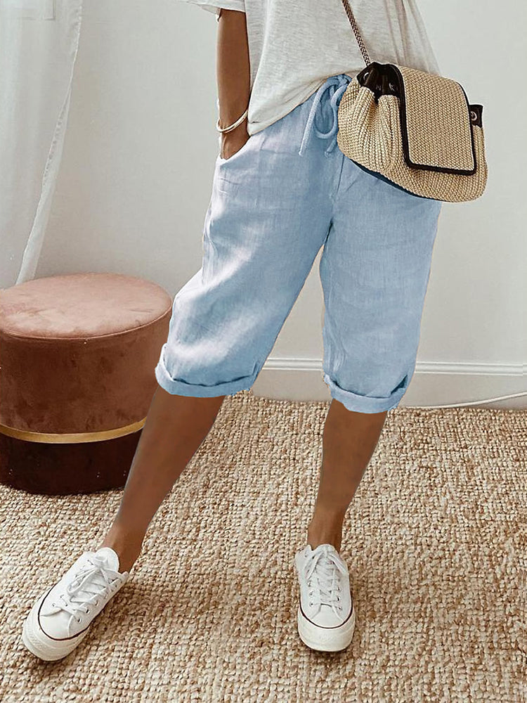 Leichte Damen-Shorts mit Kordelzug für entspannte Sommertage 1
