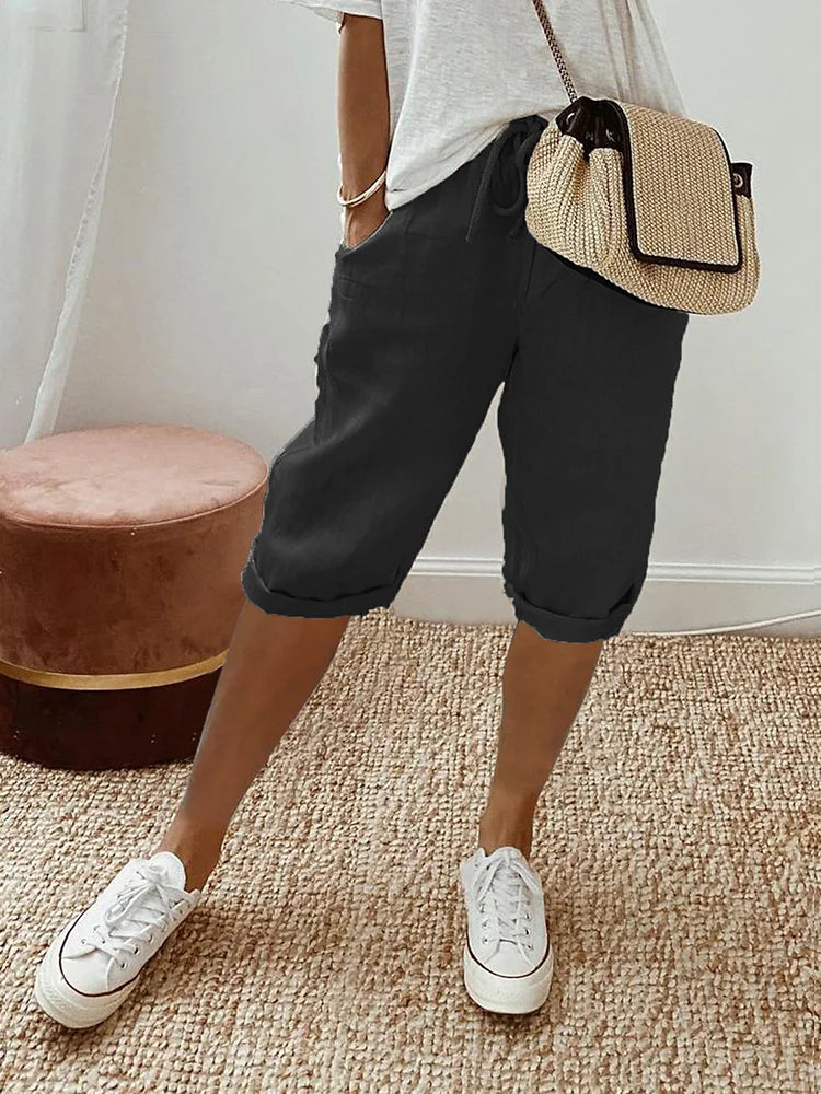 Leichte Damen-Shorts mit Kordelzug für entspannte Sommertage 4