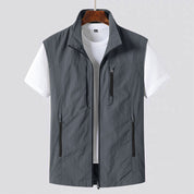 Leichte Herren-Gilet-Weste mit Reißverschluss für modernes Layering 1