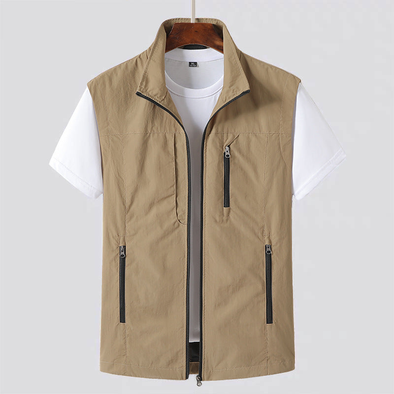 Leichte Herren-Gilet-Weste mit Reißverschluss für modernes Layering 2