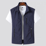 Leichte Herren-Gilet-Weste mit Reißverschluss für modernes Layering 3