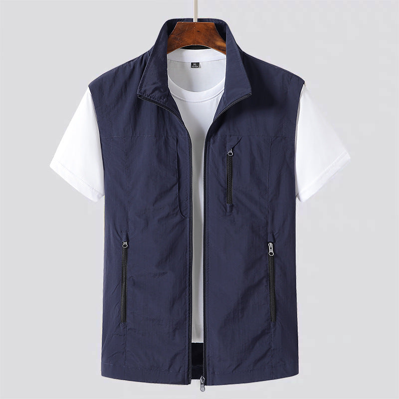 Leichte Herren-Gilet-Weste mit Reißverschluss für modernes Layering 3