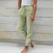 Leichte Sommerhose Damen mit Kordelzug – Bequeme Stoffhose für warme Tage, Entspannte Passform, Trendige Damen Hosen 5