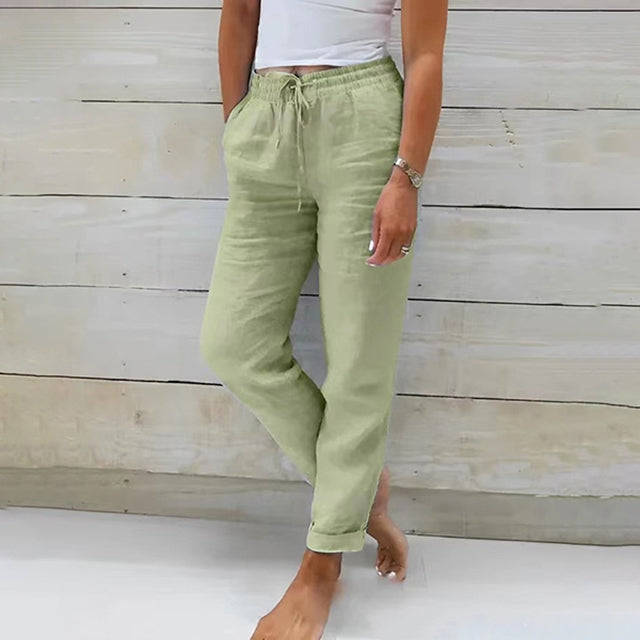 Leichte Sommerhose Damen mit Kordelzug – Bequeme Stoffhose für warme Tage, Entspannte Passform, Trendige Damen Hosen 5