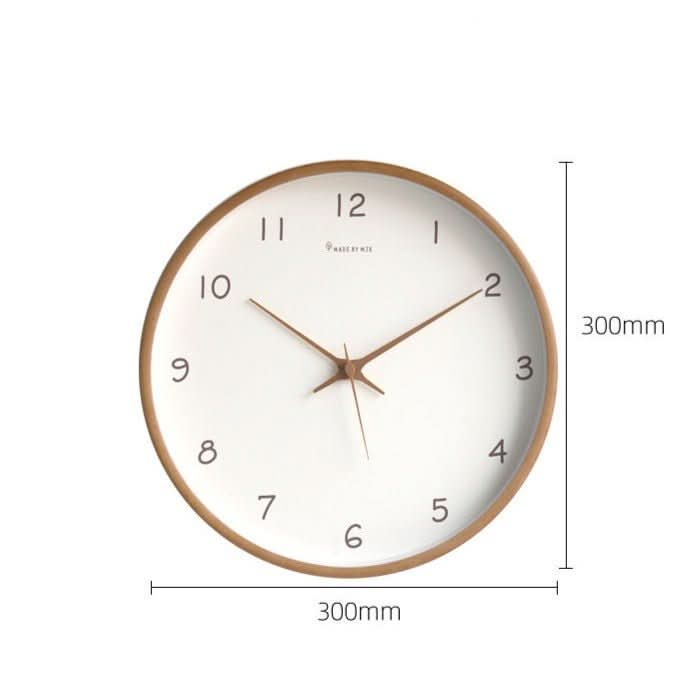 Leise analoge Wanduhr aus Massivholz 8