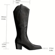 Luisa | Damen Westernstiefel mit extra weitem Schaft und Stickdetails 8
