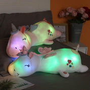 LumiGlow | Niedliches, weiches Plüscheinhorn-Kuscheltier für Kinder 1