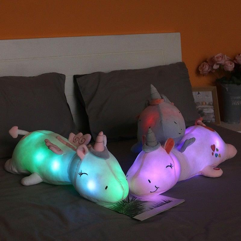 LumiGlow | Niedliches, weiches Plüscheinhorn-Kuscheltier für Kinder 2