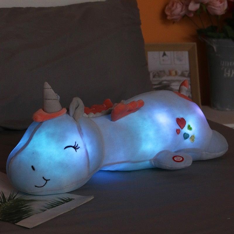 LumiGlow | Niedliches, weiches Plüscheinhorn-Kuscheltier für Kinder 5