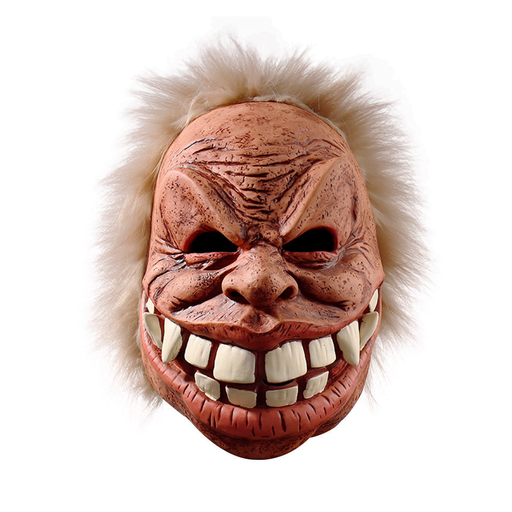 Lustige alte Mann Maske mit Hasenzähnen 0