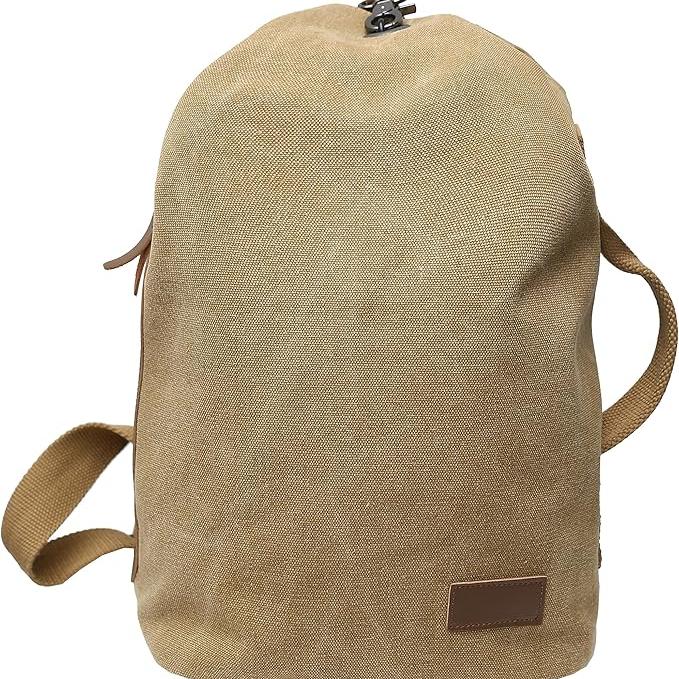 Finn | Stor vintage canvas axelväska resväska