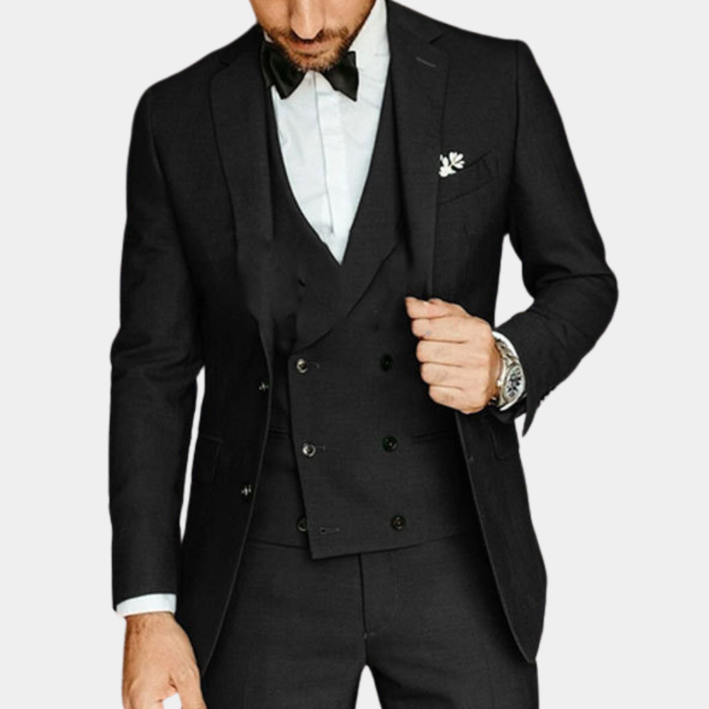 Männer eleganter skandinavisches Design 3-teiliger Anzugset 1