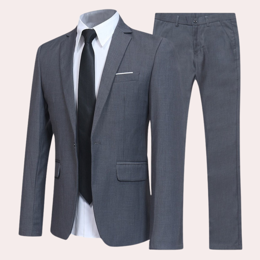 Männer schlanker fit stilvoller Sommeranzug 7