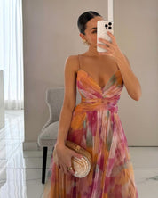 Maxikleid mit Blumendruck für Damen – Elegantes Sommerkleid für besondere Anlässe 1