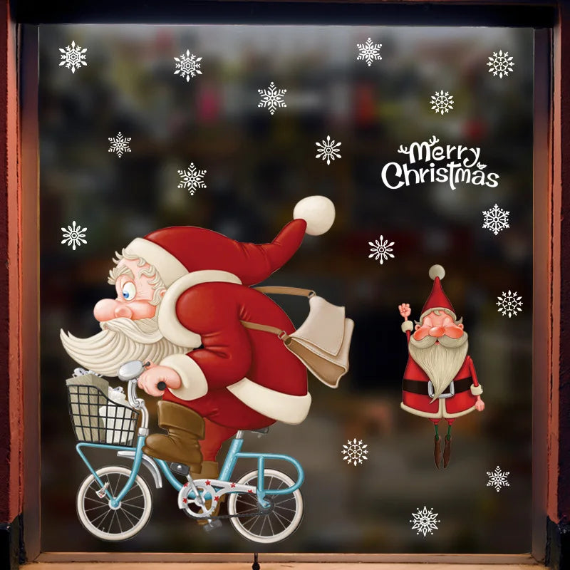 MerryScenes | Transparente Glasaufkleber für festliche Fenster 0