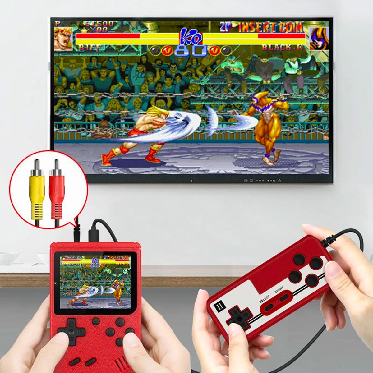 Mini-Retro-Spielkonsole – Tragbarer Handheld-Spielplayer mit 400 vorinstallierten Klassikern für unterwegs 2