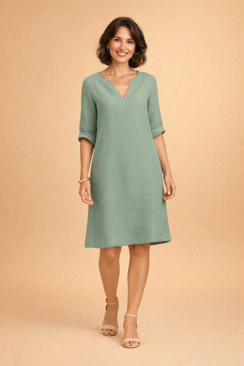 Mittellanges Sommerkleid Damen Elegant Vielseitig für Freizeit und Urlaub 11