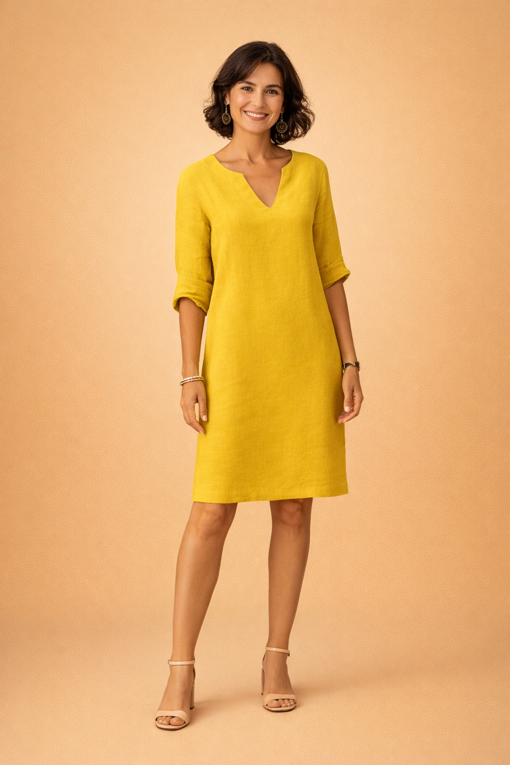 Mittellanges Sommerkleid Damen Elegant Vielseitig für Freizeit und Urlaub 12