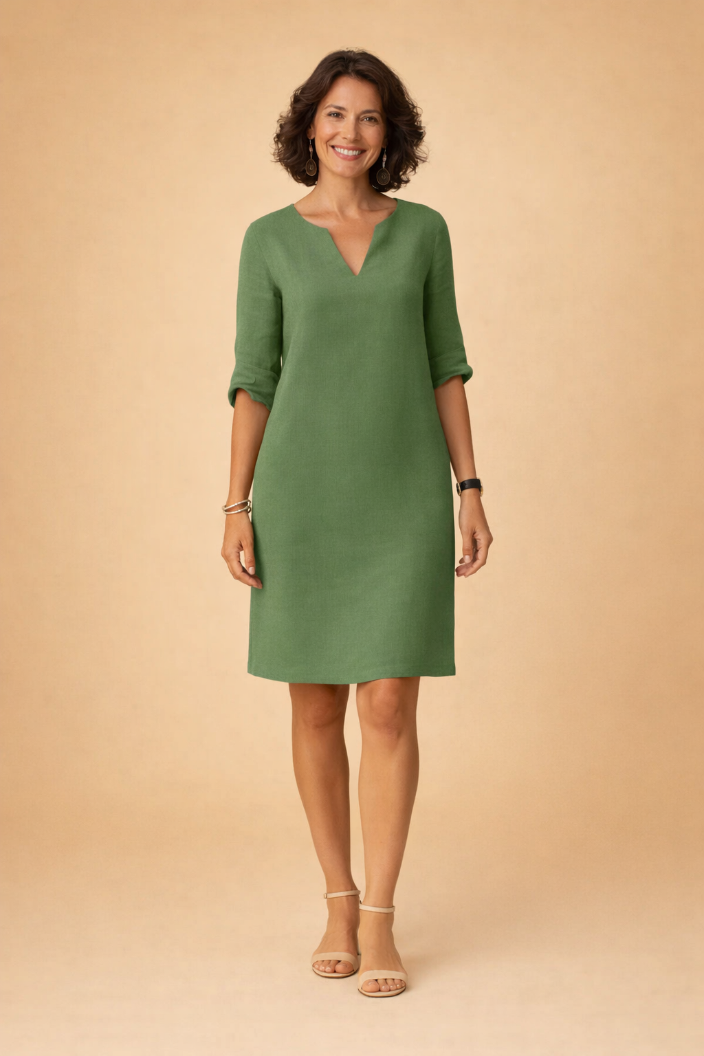 Mittellanges Sommerkleid Damen Elegant Vielseitig für Freizeit und Urlaub 3