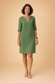 Mittellanges Sommerkleid Damen Elegant Vielseitig für Freizeit und Urlaub 3