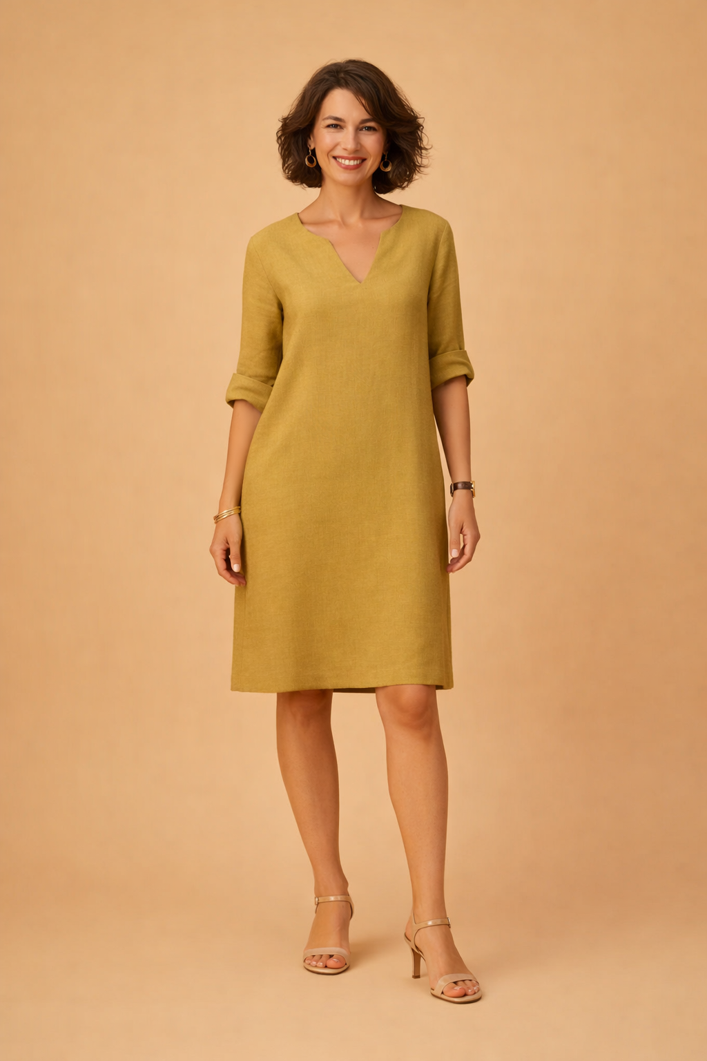 Mittellanges Sommerkleid Damen Elegant Vielseitig für Freizeit und Urlaub 4