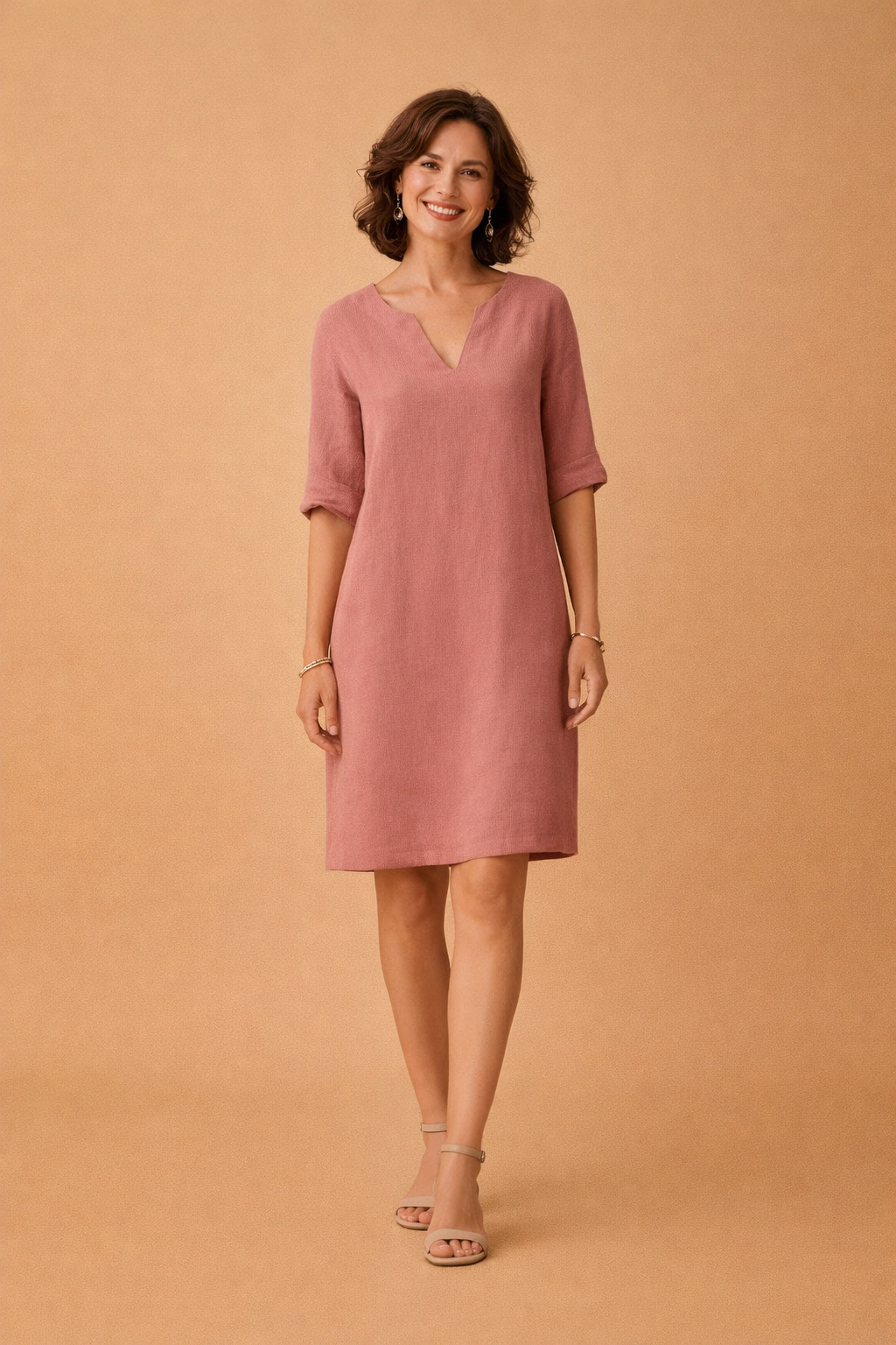 Mittellanges Sommerkleid Damen Elegant Vielseitig für Freizeit und Urlaub 6