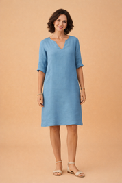 Mittellanges Sommerkleid Damen Elegant Vielseitig für Freizeit und Urlaub 9