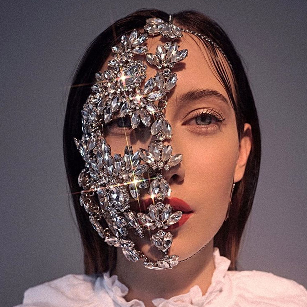Mode-Accessoires übertrieben Strass Maske Ball Party Leistung 5