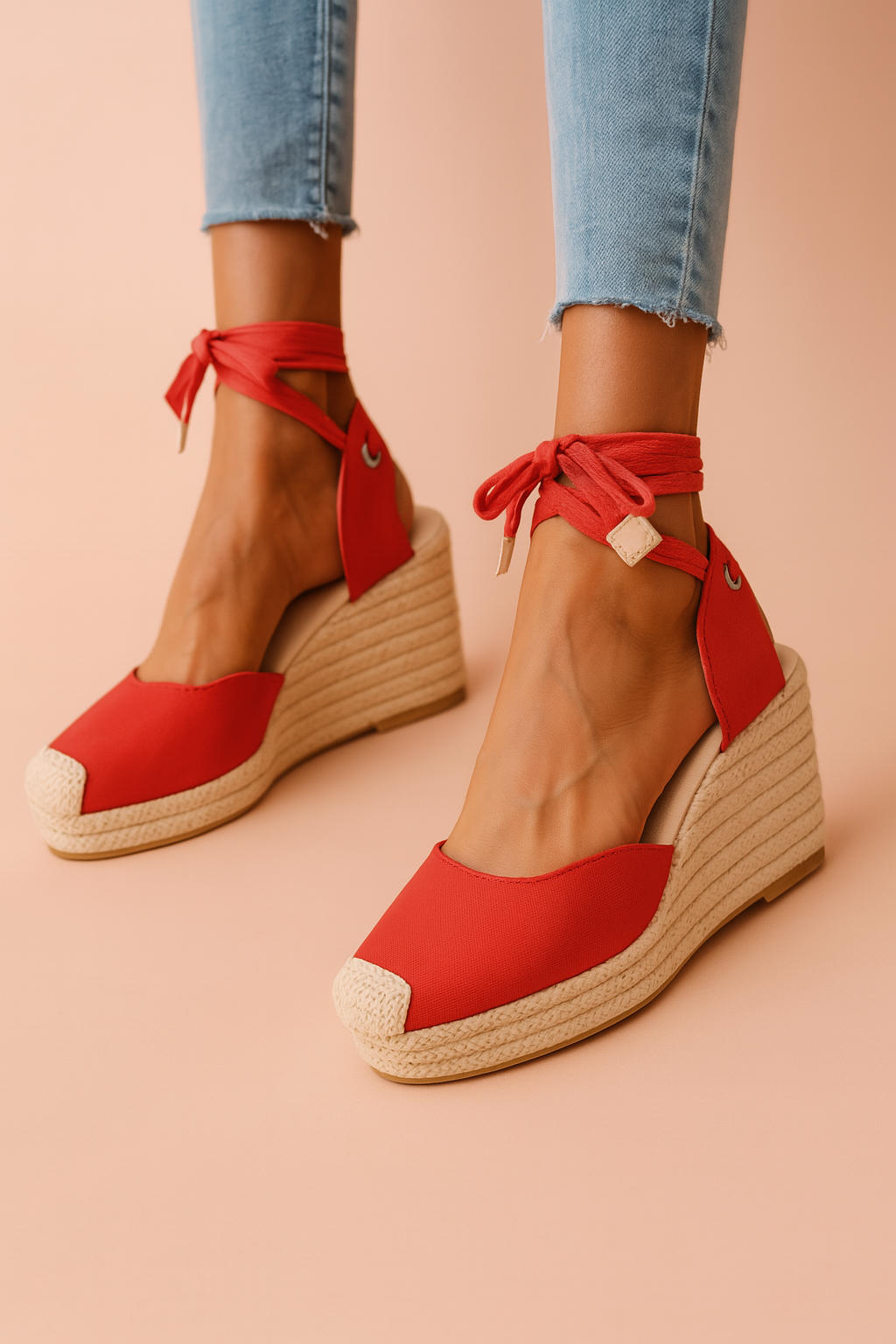 Modische Keilsandaletten mit Schnürung für Sommer - Elegante Sandalen für Damen, Bequeme Passform, Vielseitig Kombinierbar 1