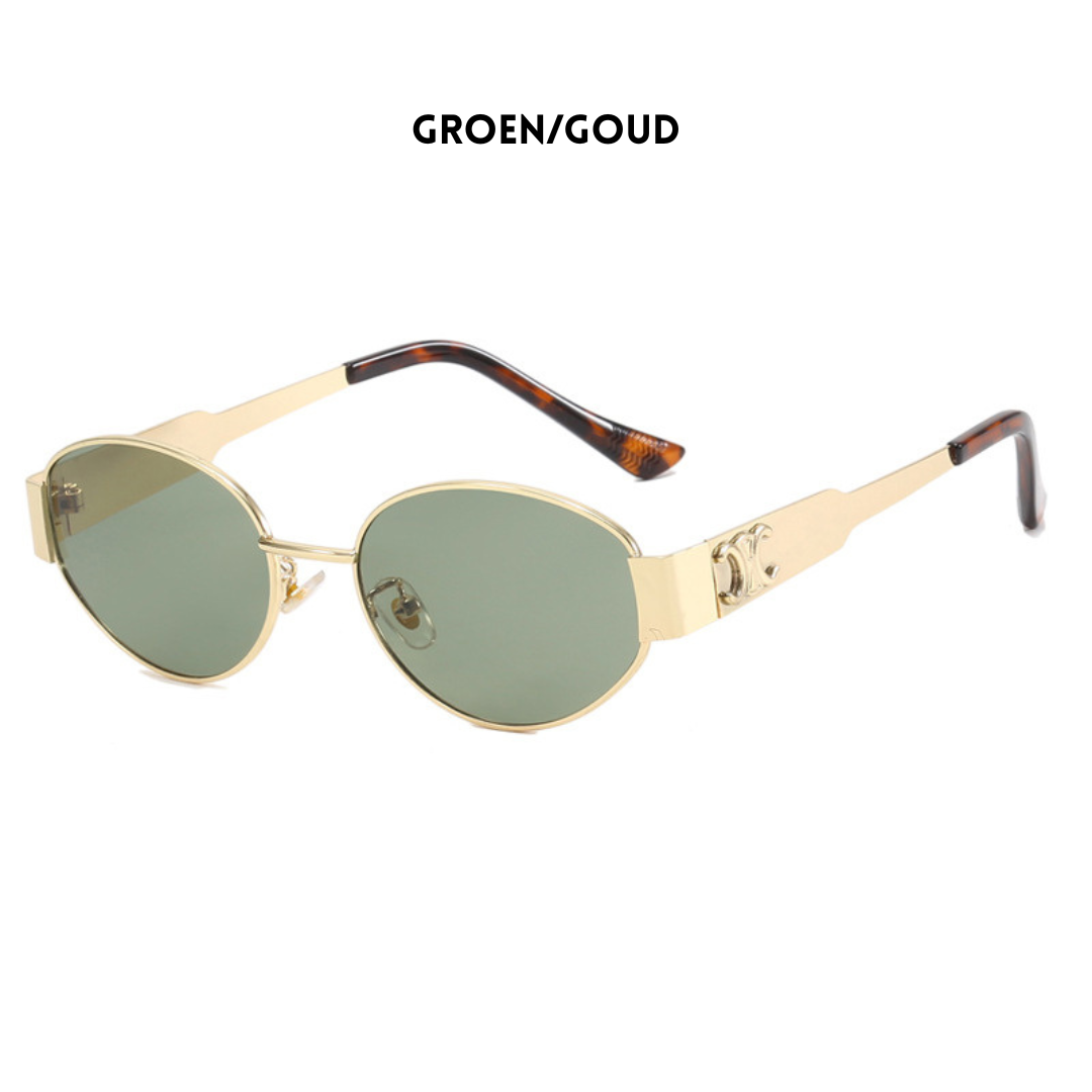 Modische goldene Sonnenbrille für Damen im Retro-Stil 2