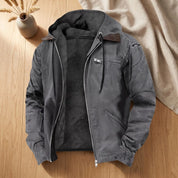 Moritz | Herren Gefütterte Puffer Winterjacke mit Kapuze und Reißverschluss 0