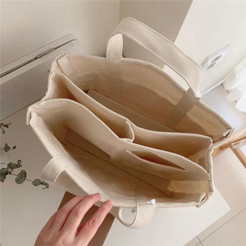 Multifunktionale Damen-Tragetasche aus Canvas mit mehreren Fächern 3
