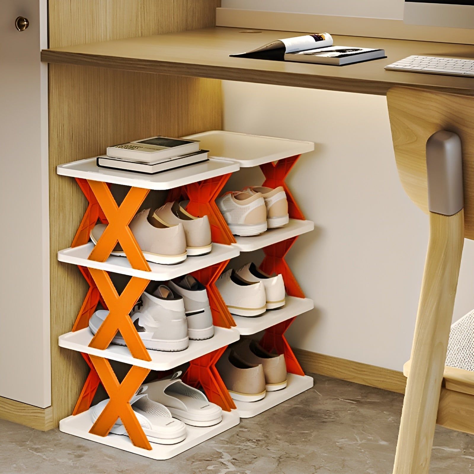 Multifunktionales und Faltbares Schuhregal - SpaceSaver 7