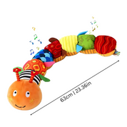 Musikalisches Raupen-Plüschspielzeug für Babys mit Geräuschaktivierung und verschiedenen Texturen – Ideal für die sensorische Entwicklung 2