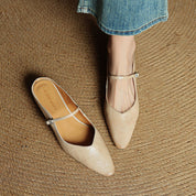 Orthopädische Damen Ballerinas mit Knöchelriemen und Arch Support 3
