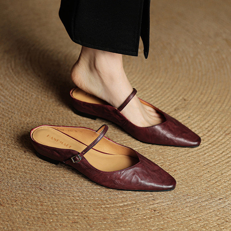 Orthopädische Damen Ballerinas mit Knöchelriemen und Arch Support 8