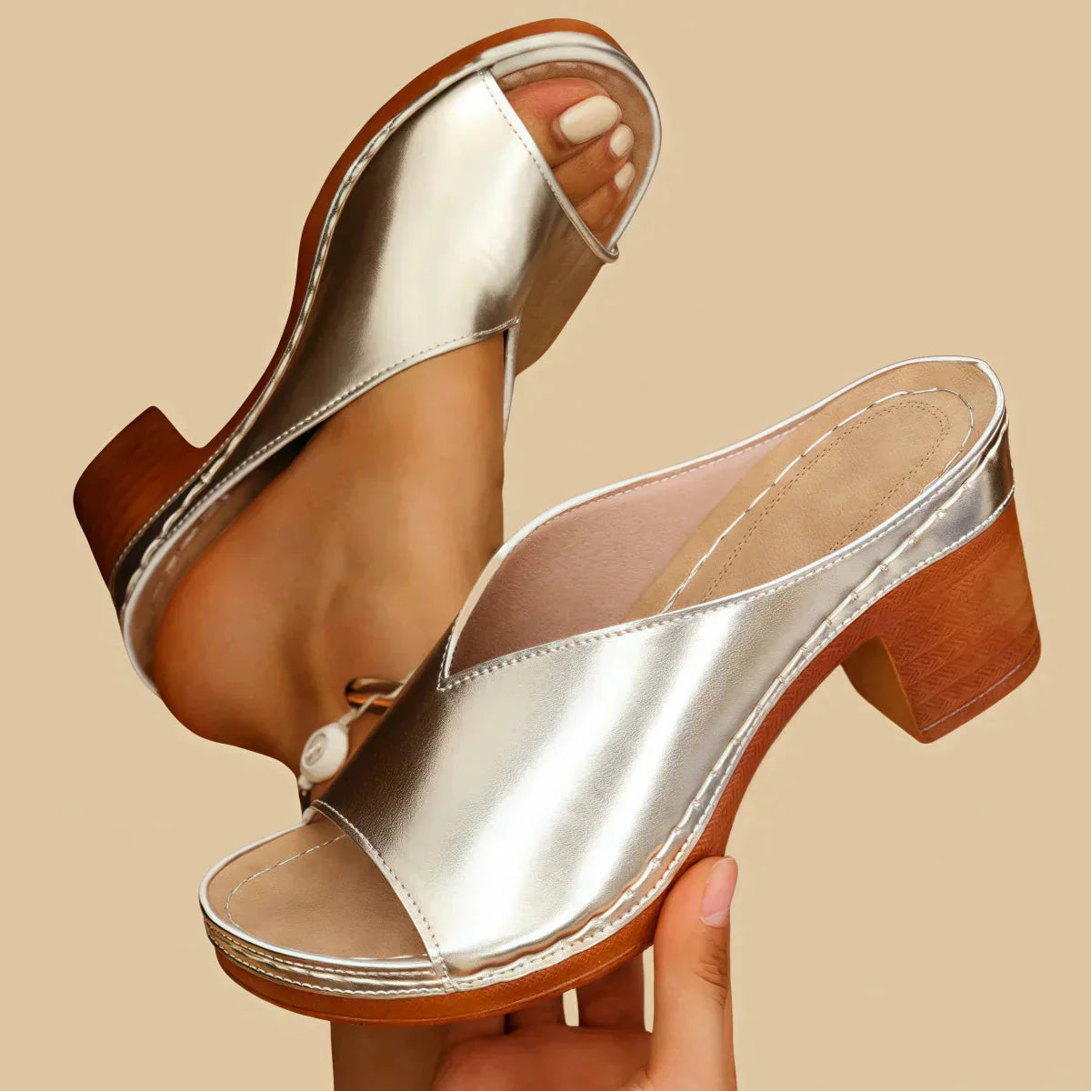 Orthopädische Sandalen Damen mit Dickem Absatz – Stilvolle Sommerschuhe für Komfort und Eleganz 1