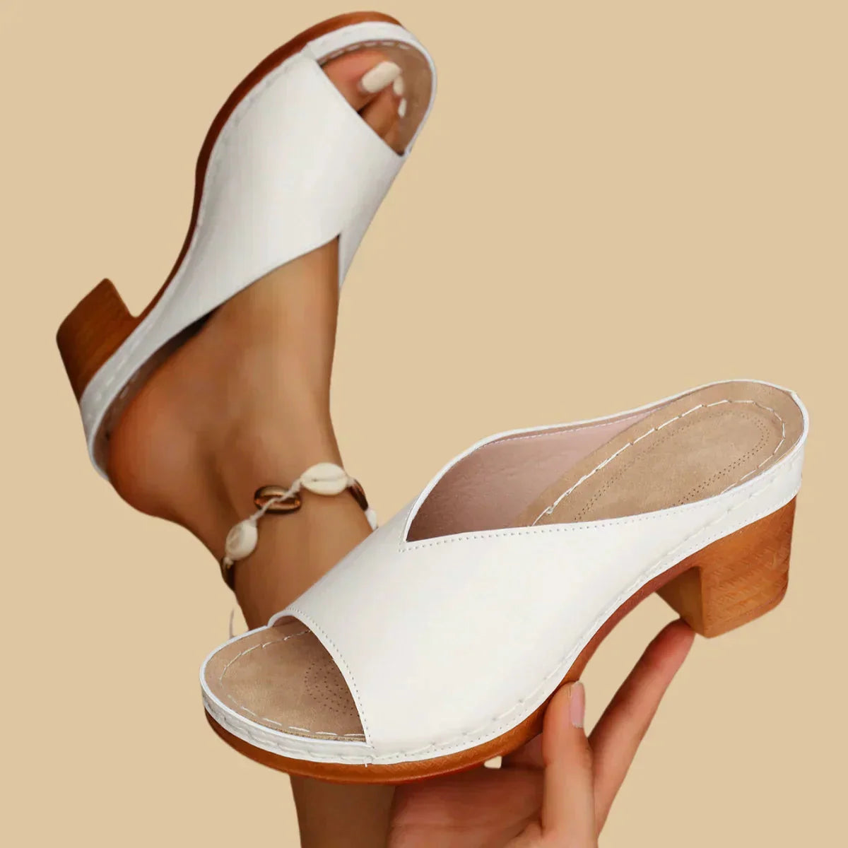 Orthopädische Sandalen Damen mit Dickem Absatz – Stilvolle Sommerschuhe für Komfort und Eleganz 3