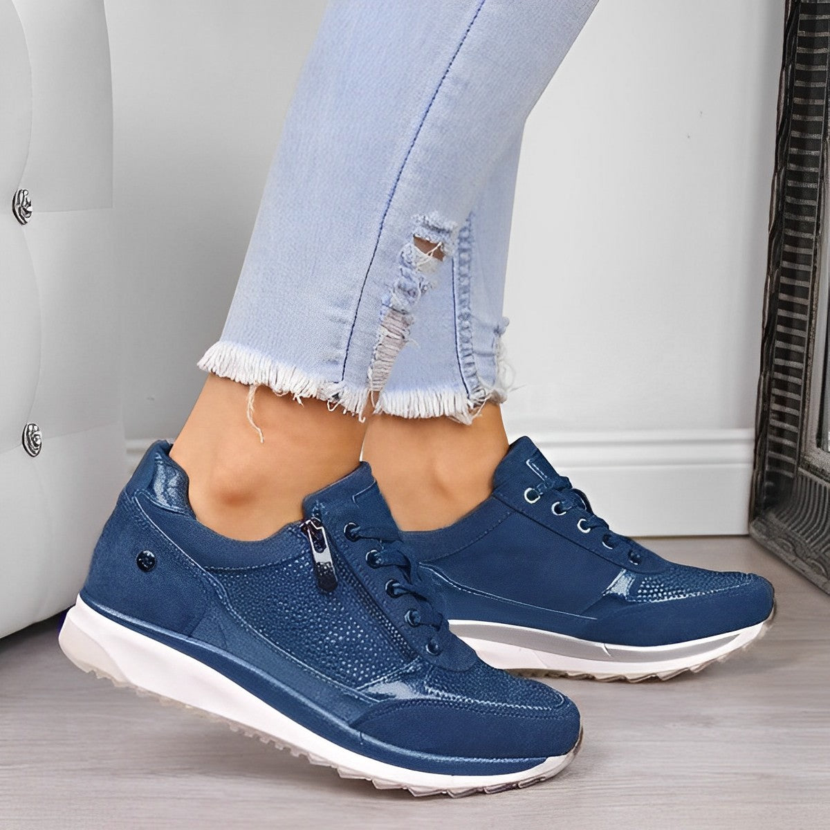 Orthopädische Sneakers mit Reißverschluss und archsupport für jeden Anlass 10