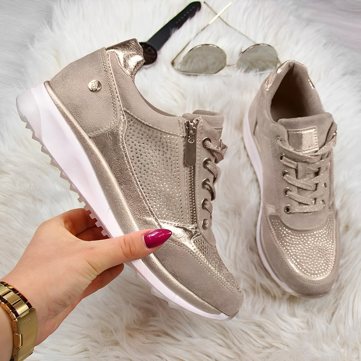Orthopädische Sneakers mit Reißverschluss und archsupport für jeden Anlass 6